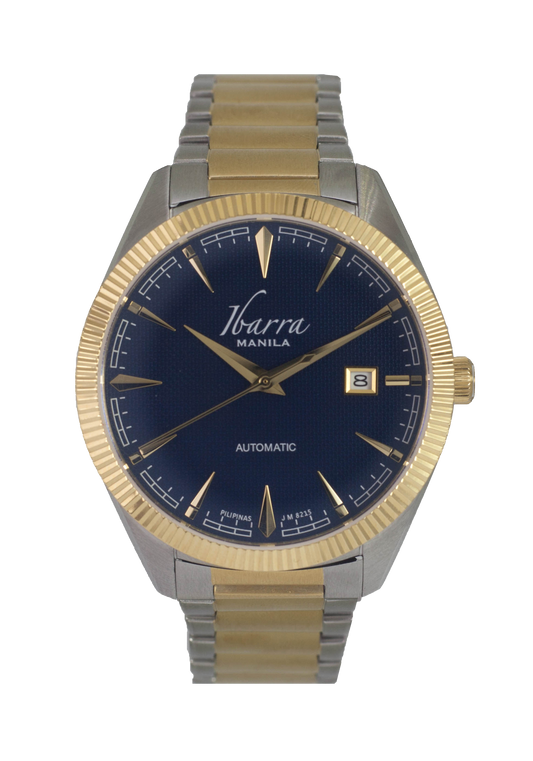 [VS] Rizal 40mm Automatic Two-Tone Gold Watch (Blue Dial)