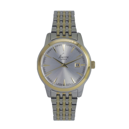 RIVERA 29MM QUARTZ TWO-TONE GOLD WATCH (SILVER DIAL)