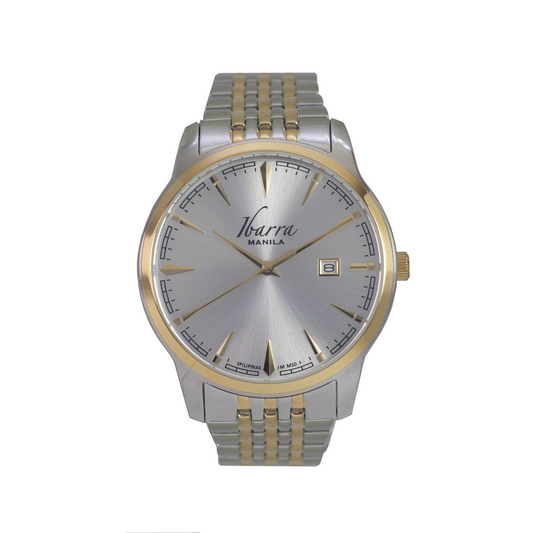 RIZAL 39MM QUARTZ TWO-TONE GOLD WATCH (SILVER DIAL)