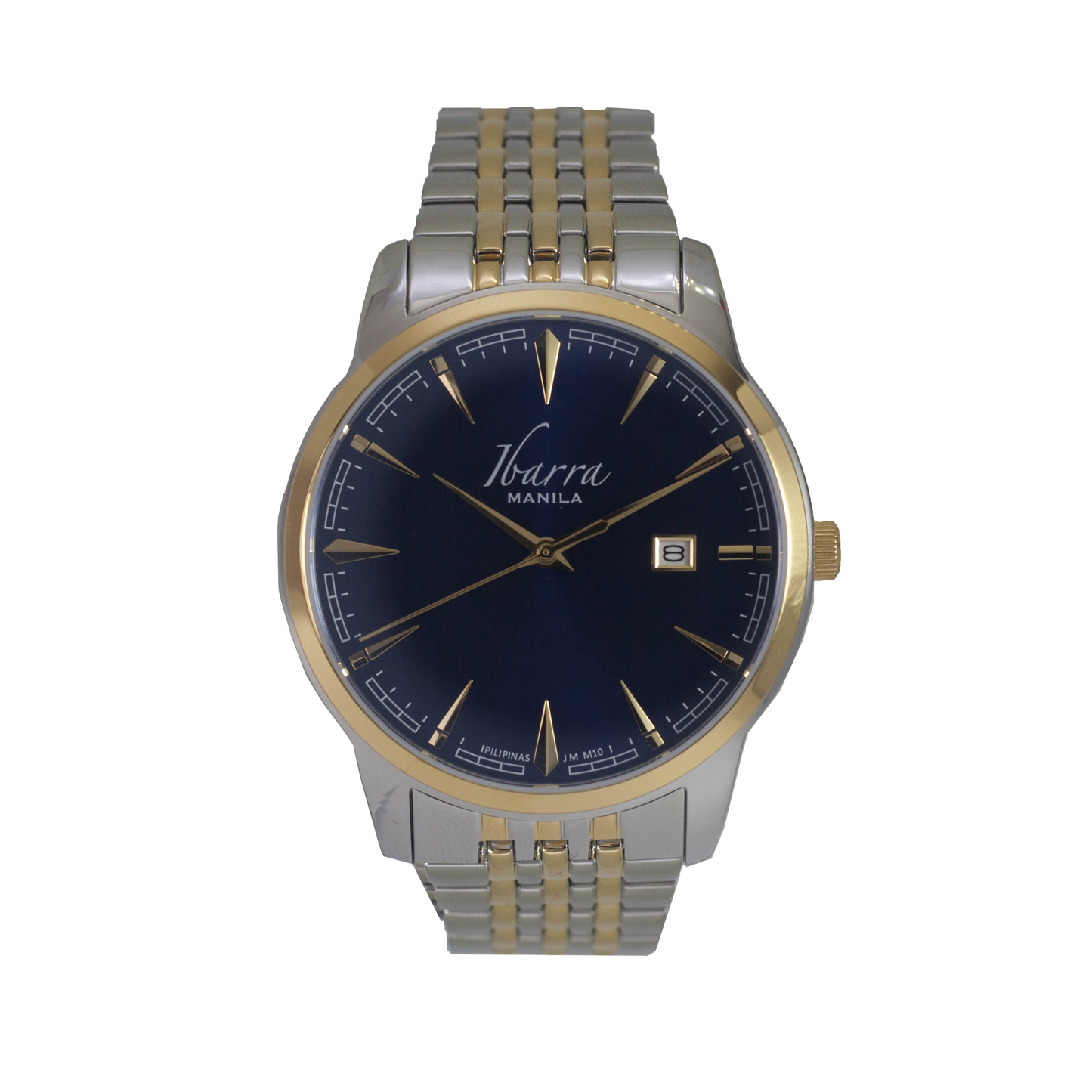 RIZAL 39MM QUARTZ TWO-TONE GOLD WATCH (BLUE DIAL)