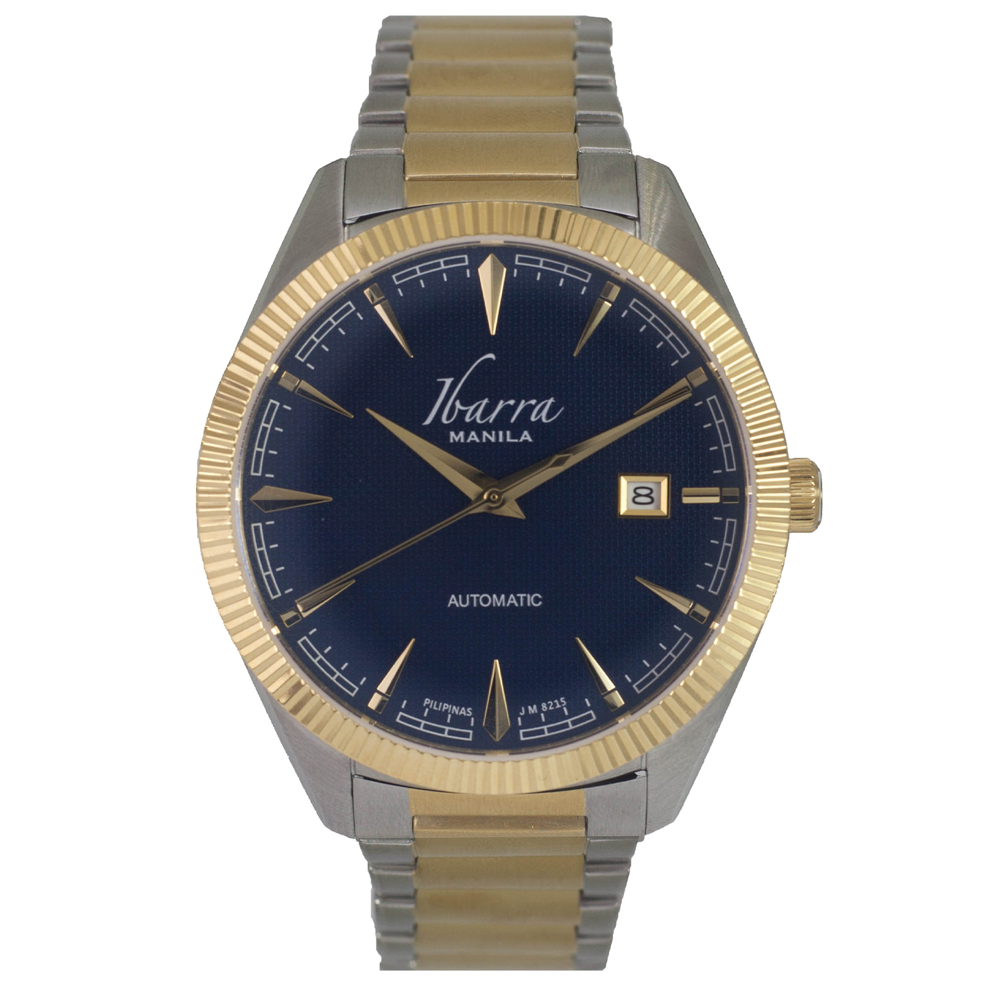 RIZAL 40MM AUTOMATIC TWO-TONE GOLD WATCH (BLUE DIAL)