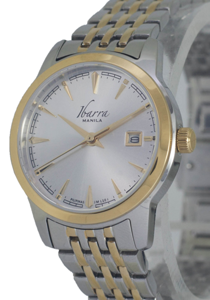 RIVERA 29MM QUARTZ TWO-TONE GOLD WATCH (SILVER DIAL)