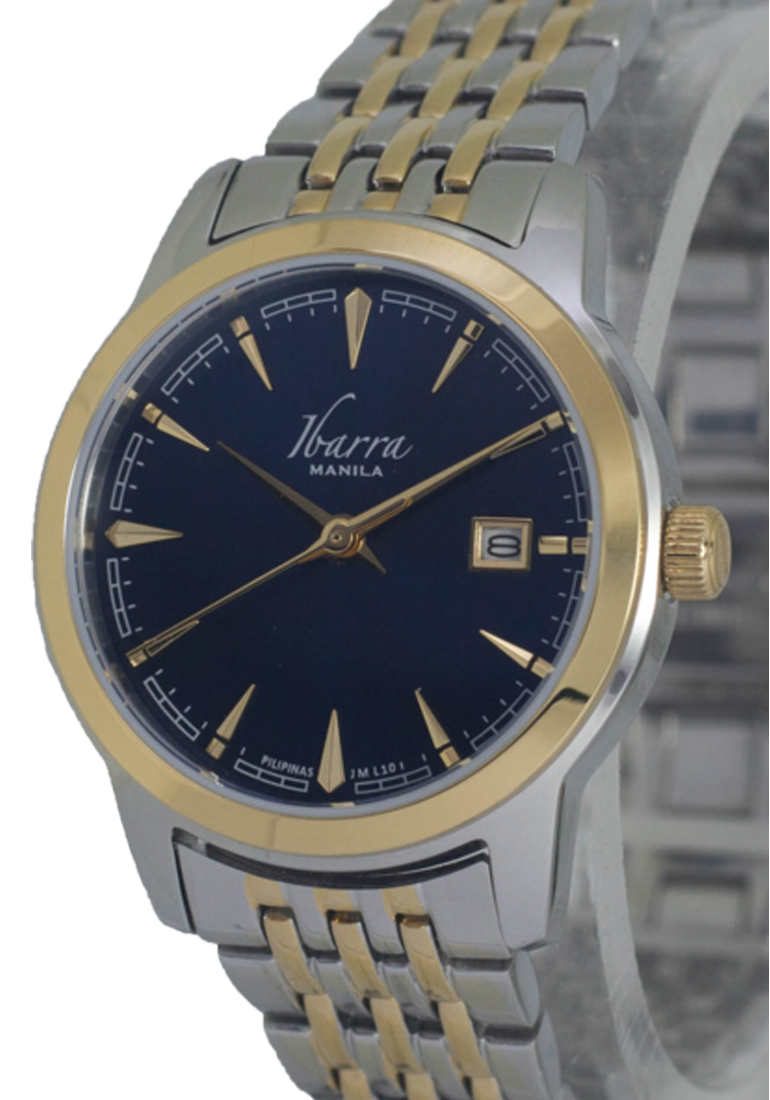 RIVERA 29MM QUARTZ TWO-TONE GOLD WATCH (BLUE DIAL)