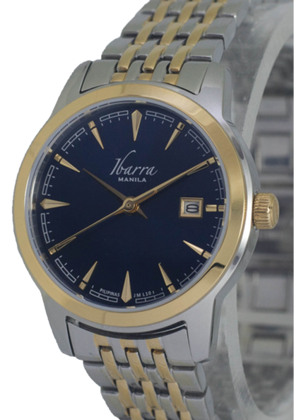 RIVERA 29MM QUARTZ TWO-TONE GOLD WATCH (BLUE DIAL)