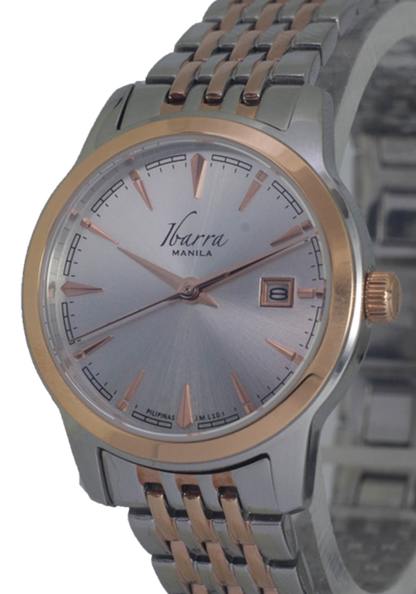 RIVERA 29MM QUARTZ TWO-TONE ROSE GOLD WATCH (SILVER DIAL)